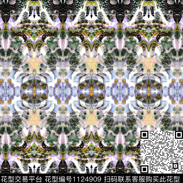 床品手绘花卉数码华亿平台数码印花华亿平台下载（图片编号: 1124909） - 瓦栏（Walan）