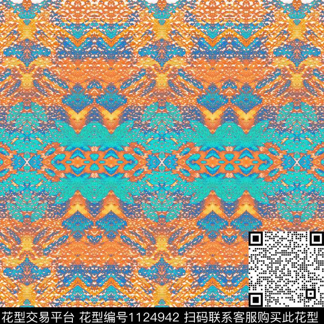 数码华亿平台几何抽象数码印花华亿平台下载（图片编号: 1124942） - 瓦栏（Walan）