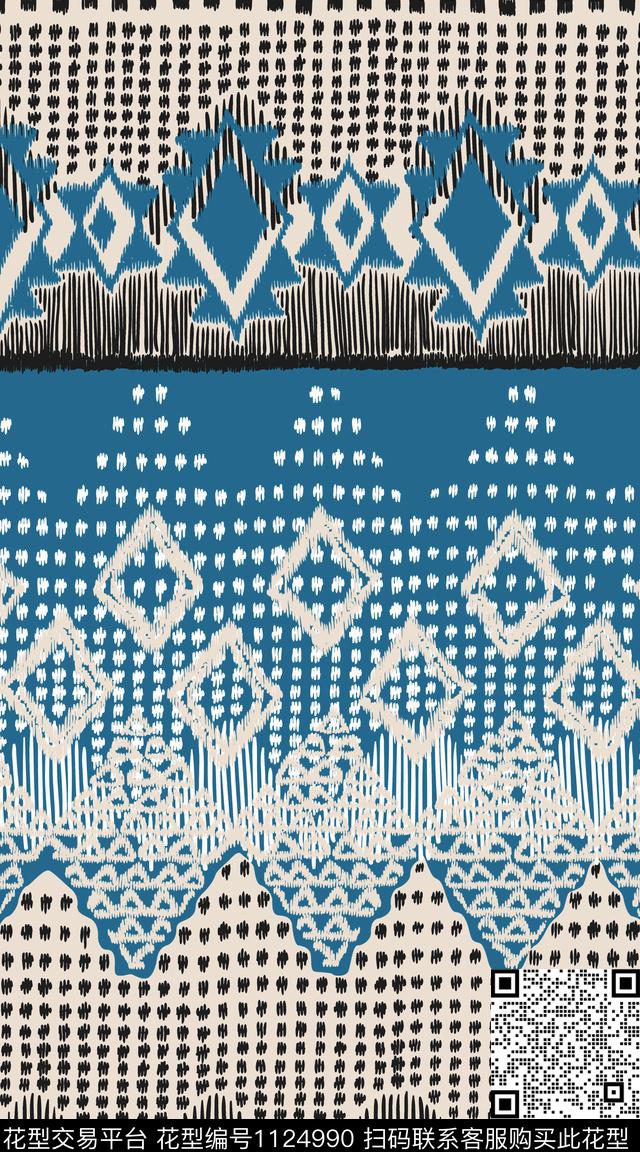 数码华亿平台几何抽象数码印花华亿平台下载（图片编号: 1124990） - 瓦栏（Walan）