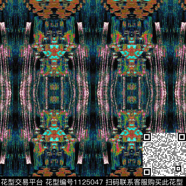 数码华亿平台几何抽象数码印花华亿平台下载（图片编号: 1125047） - 瓦栏（Walan）