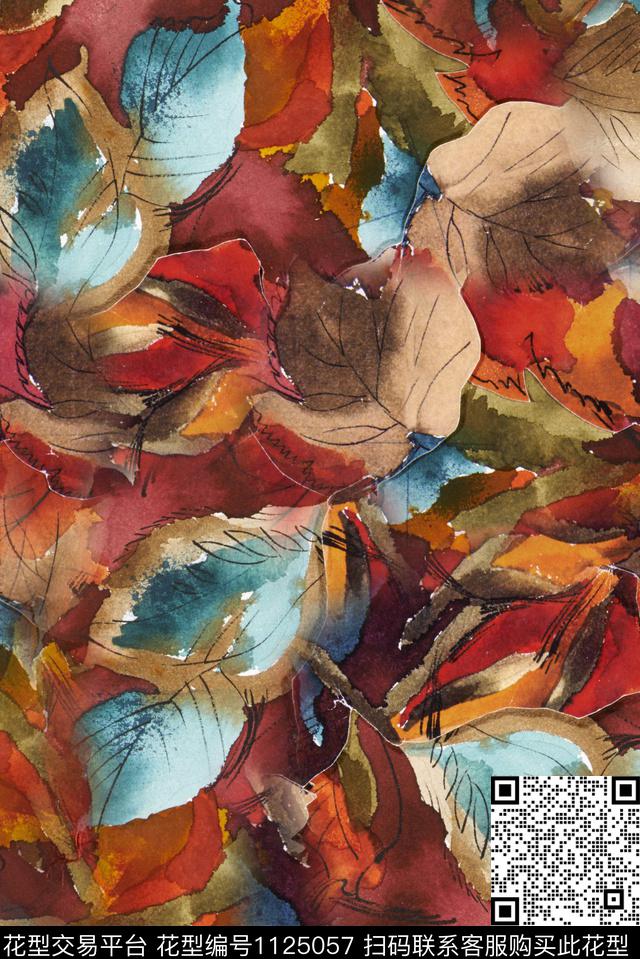 复古肌理真丝数码印花华亿平台下载（图片编号: 1125057） - 瓦栏（Walan）