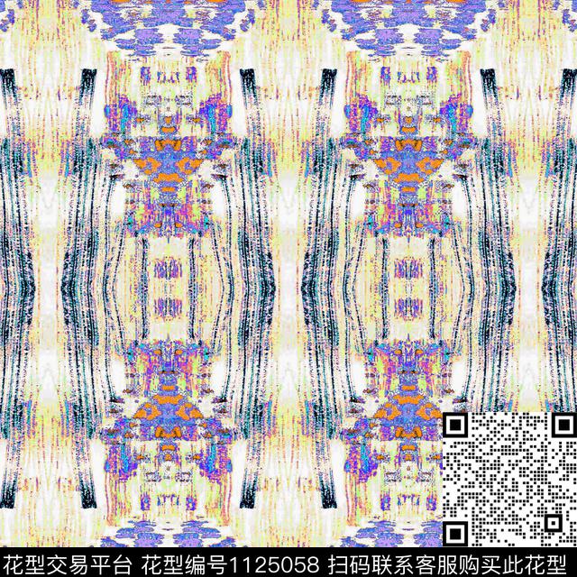 数码华亿平台几何抽象数码印花华亿平台下载（图片编号: 1125058） - 瓦栏（Walan）