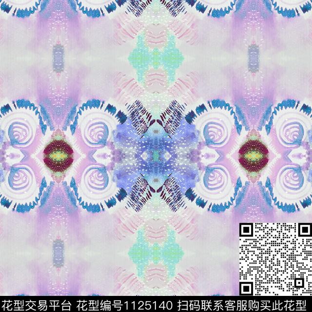 数码华亿平台几何抽象数码印花华亿平台下载（图片编号: 1125140） - 瓦栏（Walan）