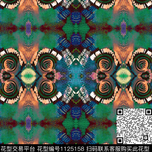 数码华亿平台几何抽象数码印花华亿平台下载（图片编号: 1125158） - 瓦栏（Walan）