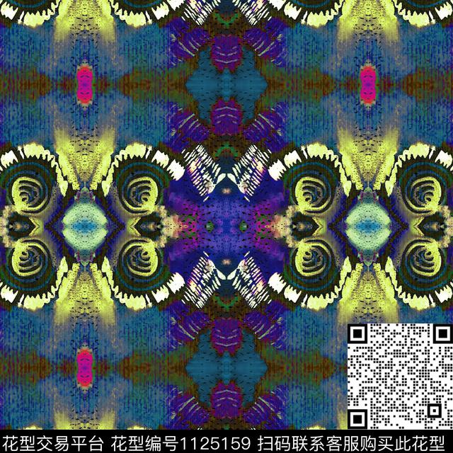 数码华亿平台几何抽象数码印花华亿平台下载（图片编号: 1125159） - 瓦栏（Walan）