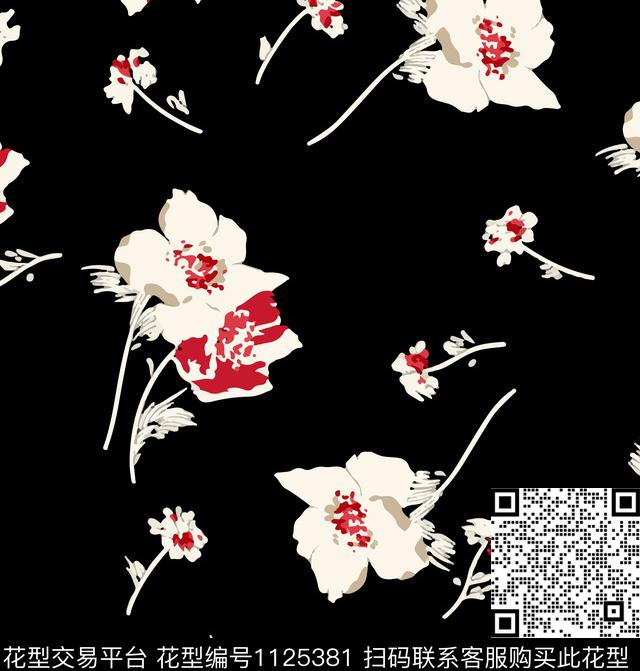 插画花卉手绘花卉传统印花华亿平台下载（图片编号: 1125381） - 瓦栏（Walan）