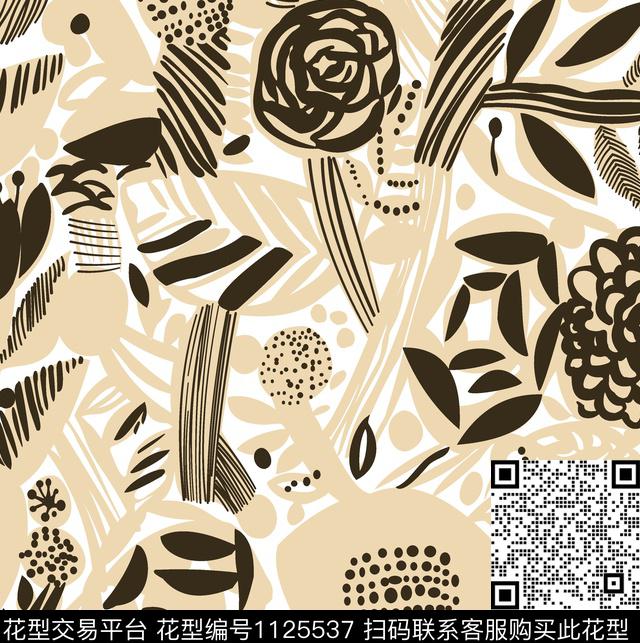 手绘文艺大牌风传统印花华亿平台下载（图片编号: 1125537） - 瓦栏（Walan）