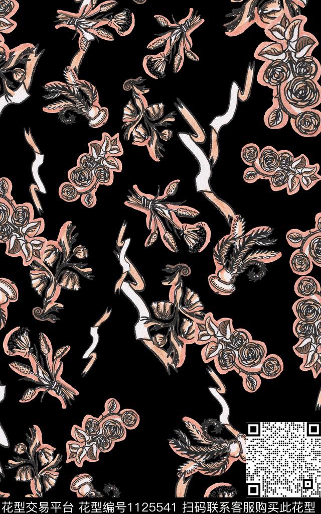 花卉小碎花数码华亿平台数码印花华亿平台下载（图片编号: 1125541） - 瓦栏（Walan）