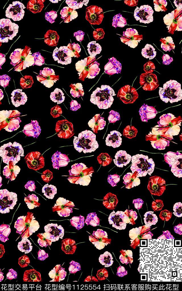 花卉小碎花数码华亿平台数码印花华亿平台下载（图片编号: 1125554） - 瓦栏（Walan）