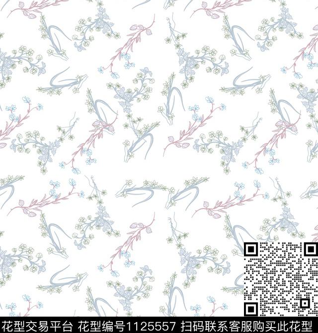 复古花卉小碎花数码印花华亿平台下载（图片编号: 1125557） - 瓦栏（Walan）