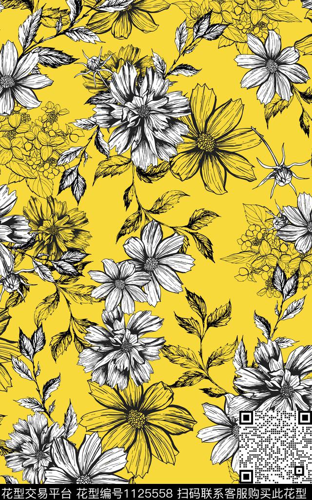 花卉女装数码华亿平台数码印花华亿平台下载（图片编号: 1125558） - 瓦栏（Walan）