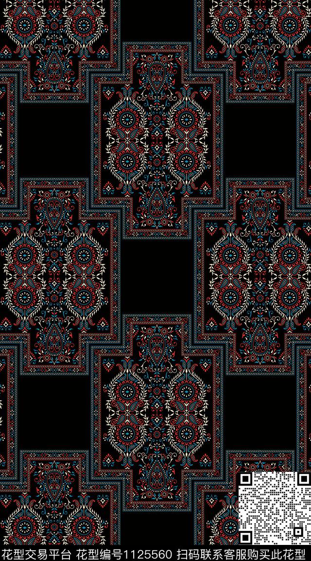 数码华亿平台民族风大牌风数码印花华亿平台下载（图片编号: 1125560） - 瓦栏（Walan）