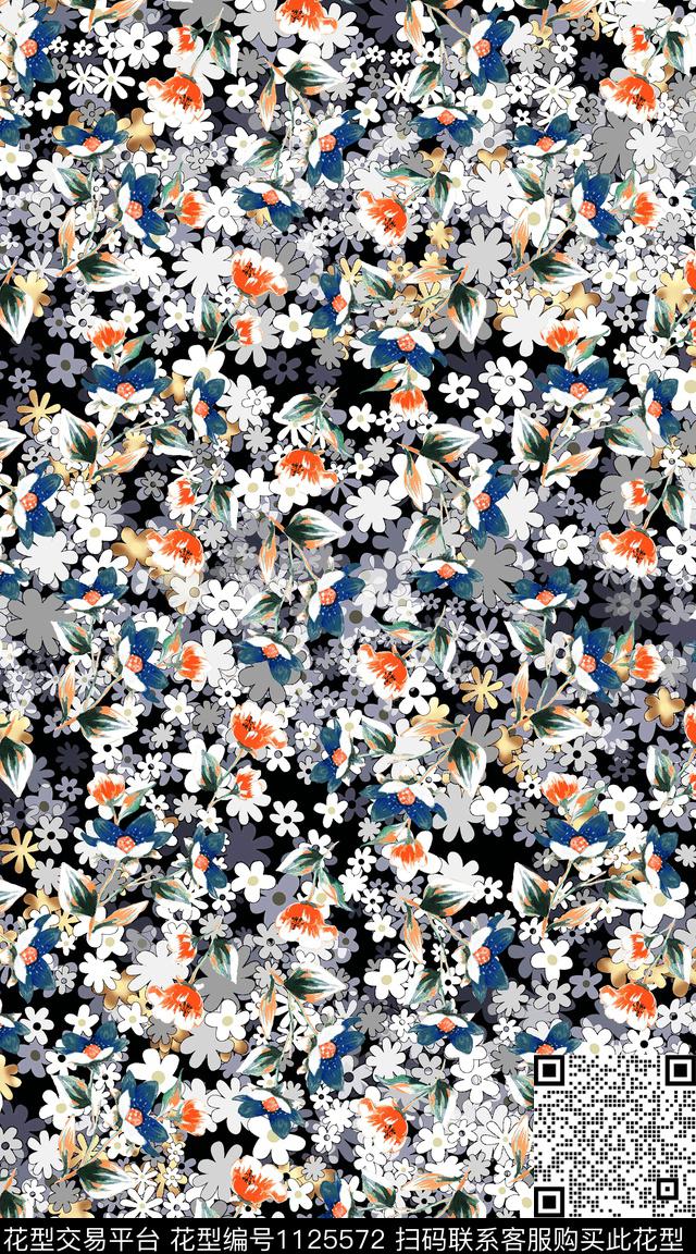花卉数码华亿平台民族风数码印花华亿平台下载（图片编号: 1125572） - 瓦栏（Walan）