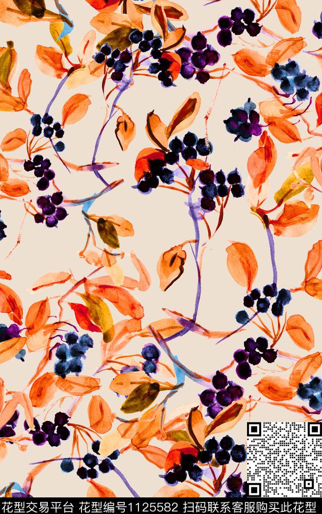 花卉小碎花数码华亿平台数码印花华亿平台下载（图片编号: 1125582） - 瓦栏（Walan）