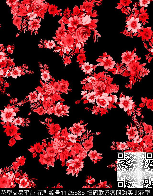 花卉小碎花数码华亿平台数码印花华亿平台下载（图片编号: 1125585） - 瓦栏（Walan）