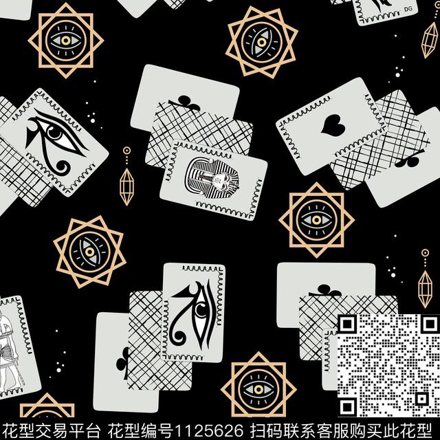 眼睛星星部落风传统印花华亿平台下载（图片编号: 1125626） - 瓦栏（Walan）