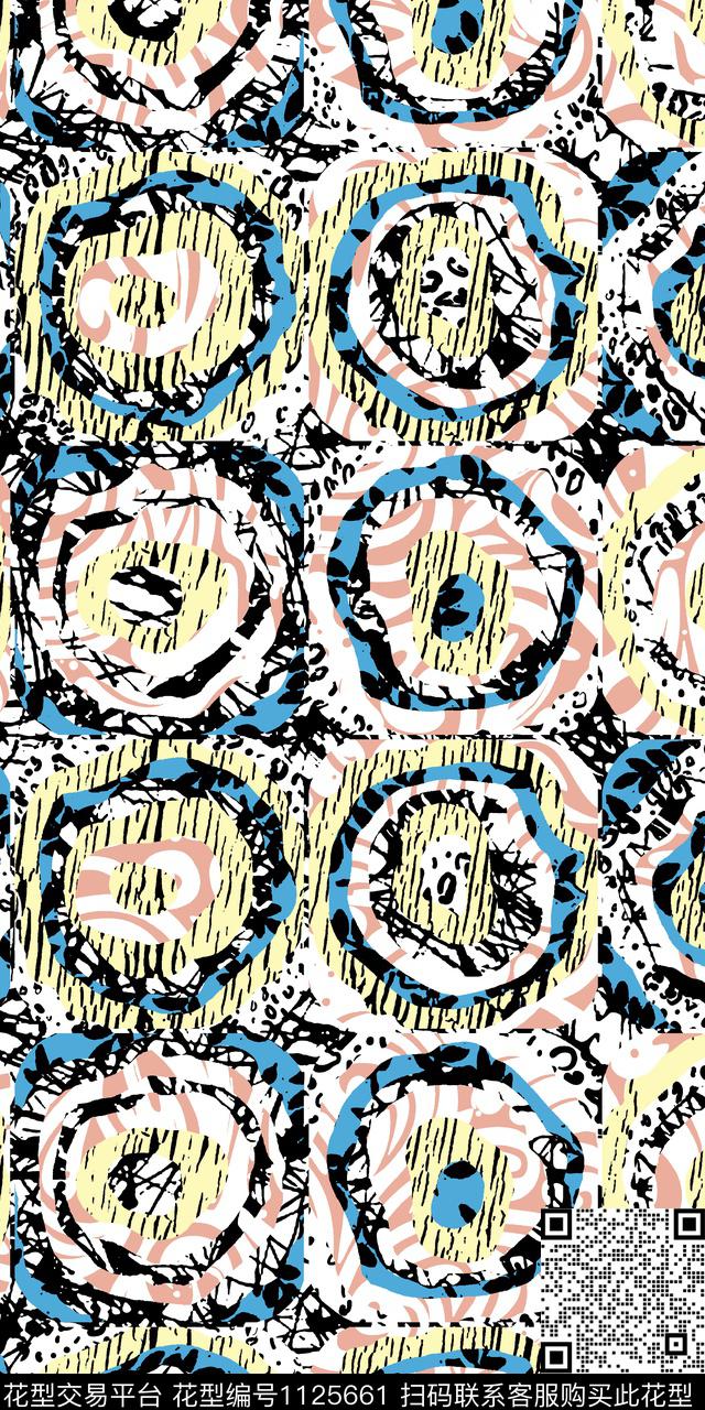 抽象几何纹理传统印花华亿平台下载（图片编号: 1125661） - 瓦栏（Walan）