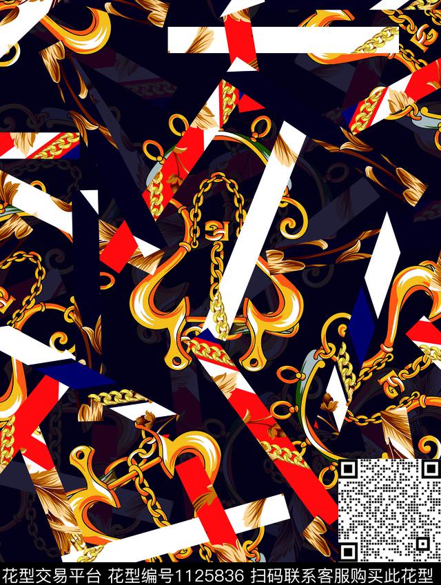 大牌风欧洲宫廷风数码印花华亿平台下载（图片编号: 1125836） - 瓦栏（Walan）