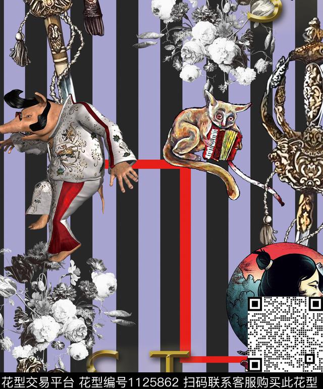 动物数码华亿平台小碎花数码印花华亿平台下载（图片编号: 1125862） - 瓦栏（Walan）