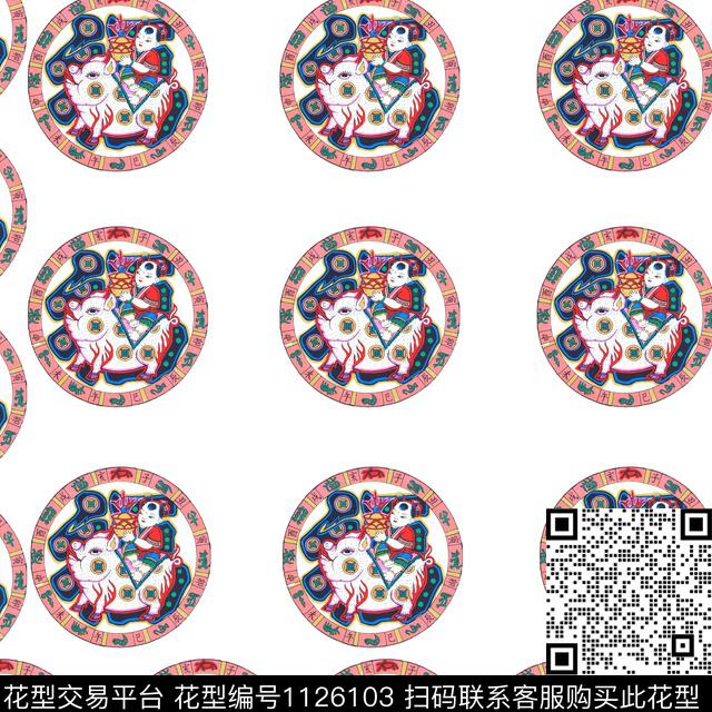 中国风定位花吉祥图案传统纹样传统印花华亿平台下载（图片编号: 1126103） - 瓦栏（Walan）