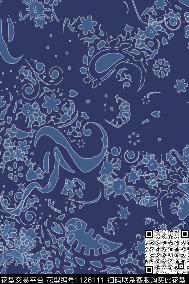 佩斯利佩斯利图案抽象传统印花华亿平台下载（图片编号: 1126111） - 瓦栏（Walan）