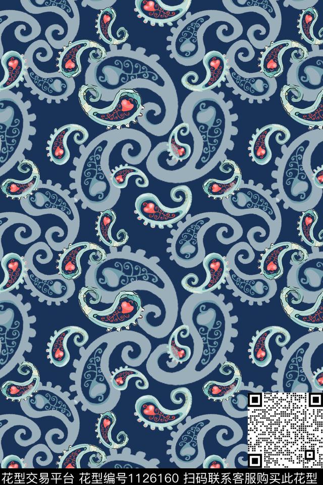 佩斯利佩斯利图案风格化花卉传统印花华亿平台下载（图片编号: 1126160） - 瓦栏（Walan）