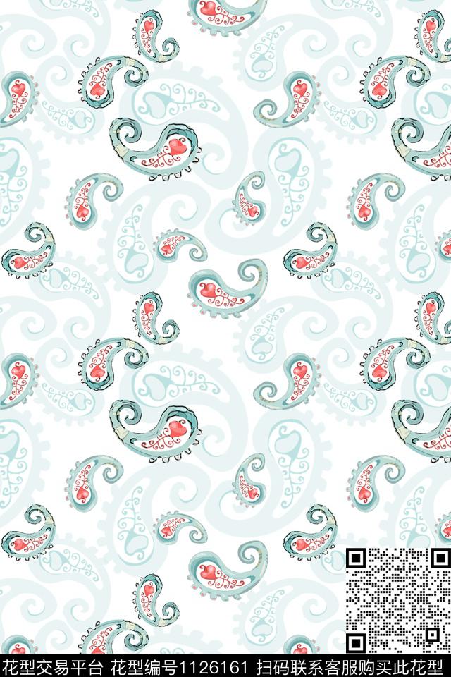 佩斯利佩斯利图案风格化花卉传统印花华亿平台下载（图片编号: 1126161） - 瓦栏（Walan）