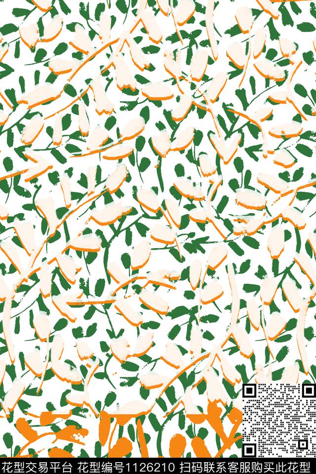 棉麻花卉文艺数码印花华亿平台下载（图片编号: 1126210） - 瓦栏（Walan）
