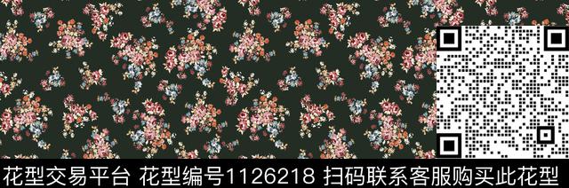 手绘花卉春夏华亿平台小碎花传统印花华亿平台下载（图片编号: 1126218） - 瓦栏（Walan）