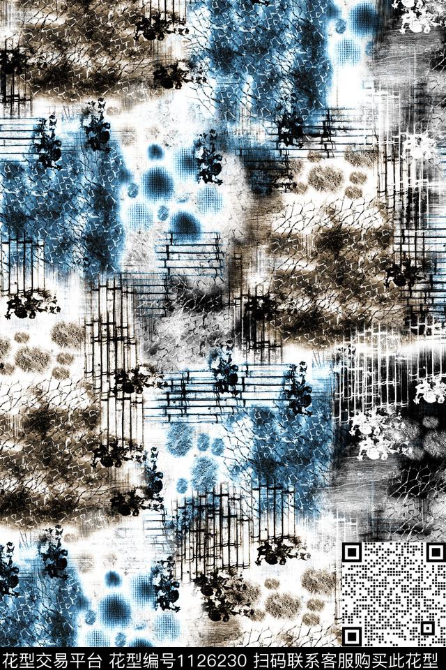 男装趣味抽象传统印花华亿平台下载（图片编号: 1126230） - 瓦栏（Walan）