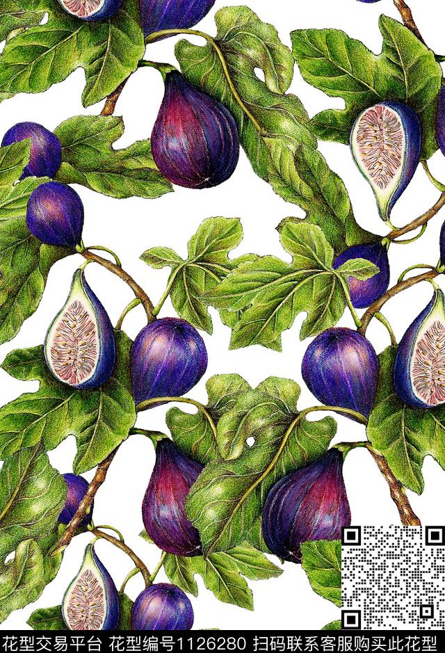 花卉抽象大牌风数码印花华亿平台下载（图片编号: 1126280） - 瓦栏（Walan）