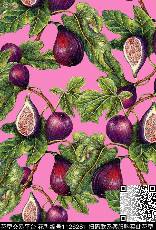 花卉抽象大牌风数码印花华亿平台下载（图片编号: 1126281） - 瓦栏（Walan）