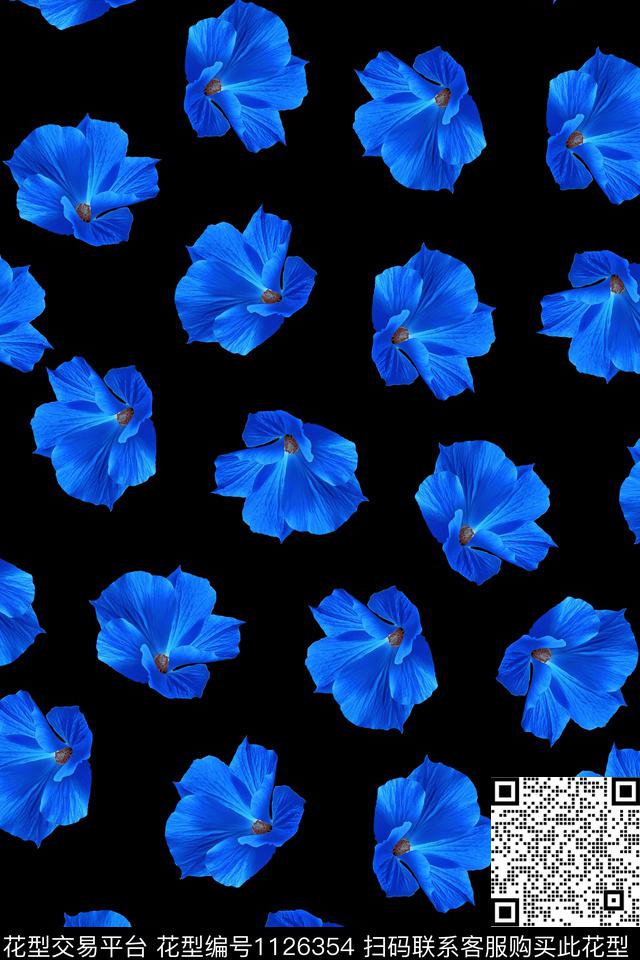 淑女花卉艺术数码印花华亿平台下载（图片编号: 1126354） - 瓦栏（Walan）