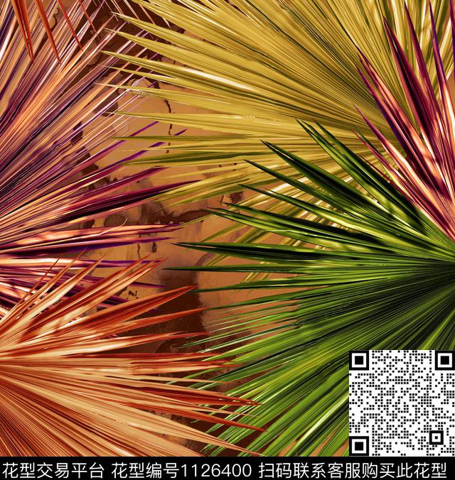 棕榈树热带华亿平台数码印花华亿平台下载（图片编号: 1126400） - 瓦栏（Walan）