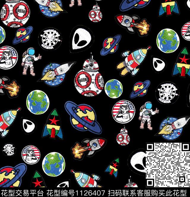 VERSACE新品星空数码印花华亿平台下载（图片编号: 1126407） - 瓦栏（Walan）