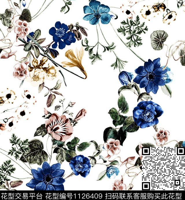 大牌风新品复古数码印花华亿平台下载（图片编号: 1126409） - 瓦栏（Walan）