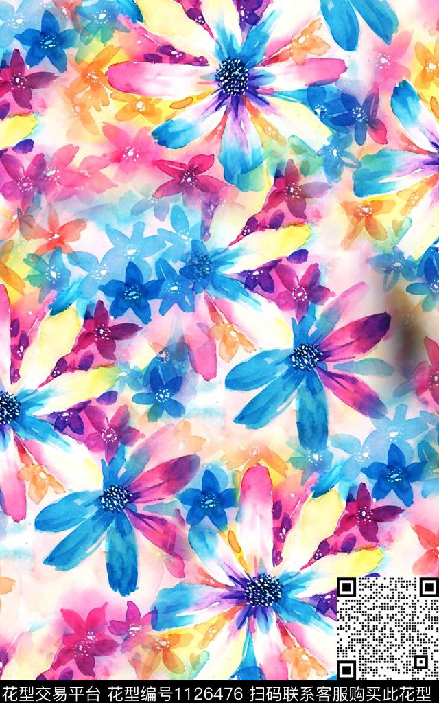 花卉数码华亿平台女装数码印花华亿平台下载（图片编号: 1126476） - 瓦栏（Walan）