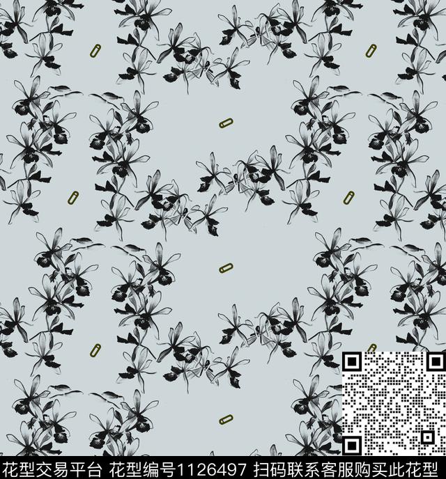 兰花花卉潮牌传统印花华亿平台下载（图片编号: 1126497） - 瓦栏（Walan）