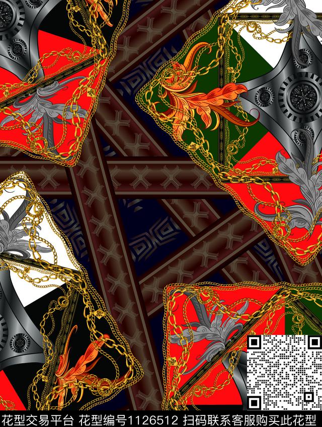 数码华亿平台宫廷风大牌风数码印花华亿平台下载（图片编号: 1126512） - 瓦栏（Walan）