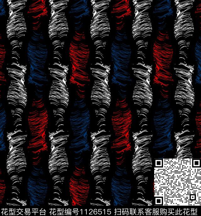 人物抽象潮牌传统印花华亿平台下载（图片编号: 1126515） - 瓦栏（Walan）