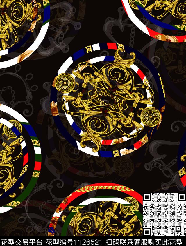 抽象男装宫廷风大牌风数码印花华亿平台下载（图片编号: 1126521） - 瓦栏（Walan）
