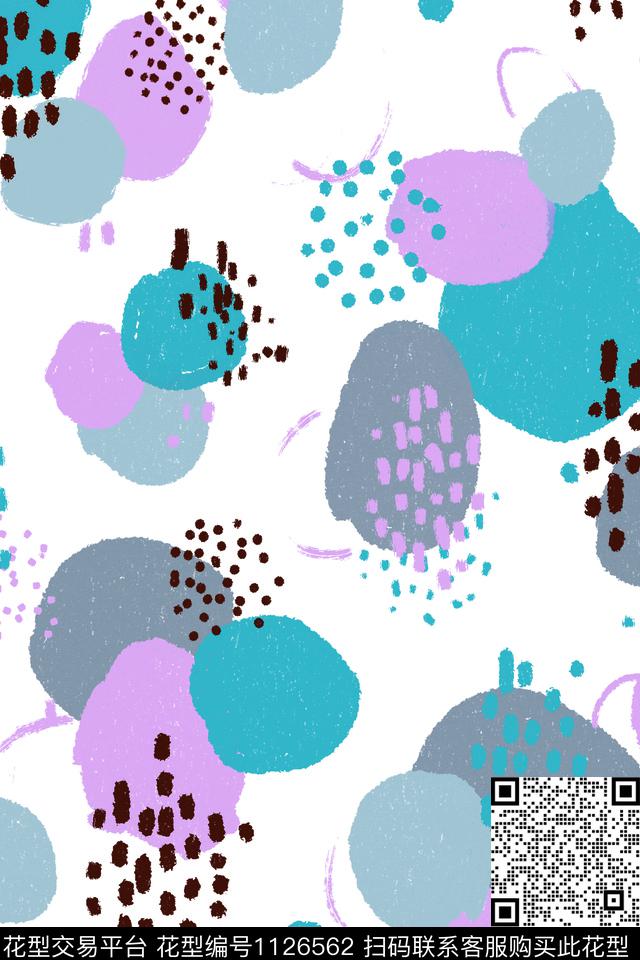 休闲女装涂鸦传统印花华亿平台下载（图片编号: 1126562） - 瓦栏（Walan）