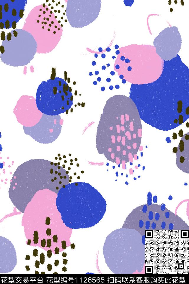 休闲女装涂鸦传统印花华亿平台下载（图片编号: 1126565） - 瓦栏（Walan）