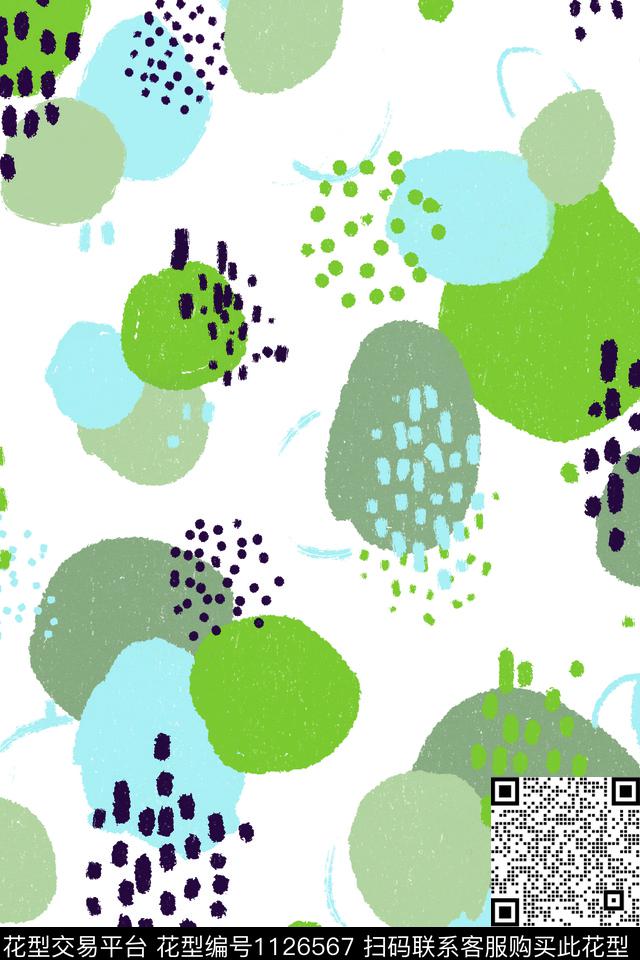 休闲女装涂鸦传统印花华亿平台下载（图片编号: 1126567） - 瓦栏（Walan）