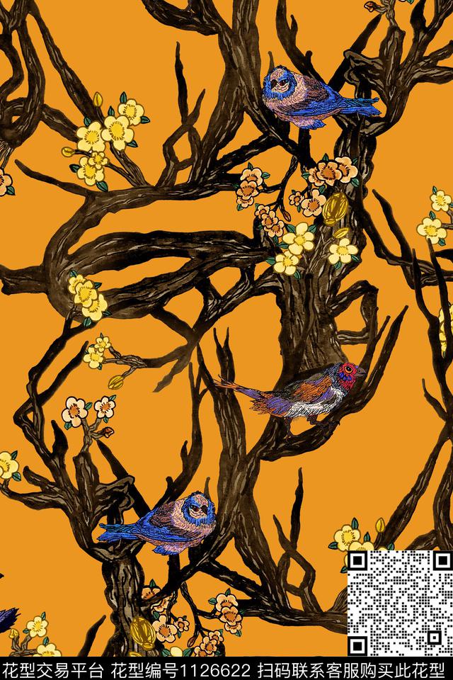 树鸟osman数码印花华亿平台下载（图片编号: 1126622） - 瓦栏（Walan）
