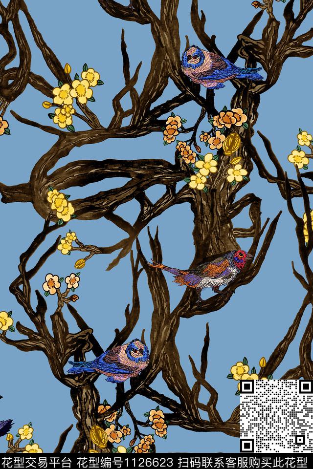 树鸟osman数码印花华亿平台下载（图片编号: 1126623） - 瓦栏（Walan）