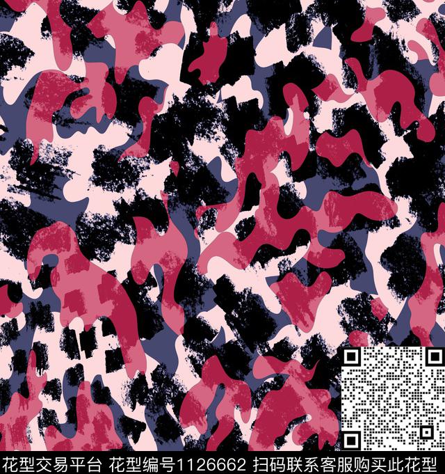 休闲抽象时尚迷彩传统印花华亿平台下载（图片编号: 1126662） - 瓦栏（Walan）