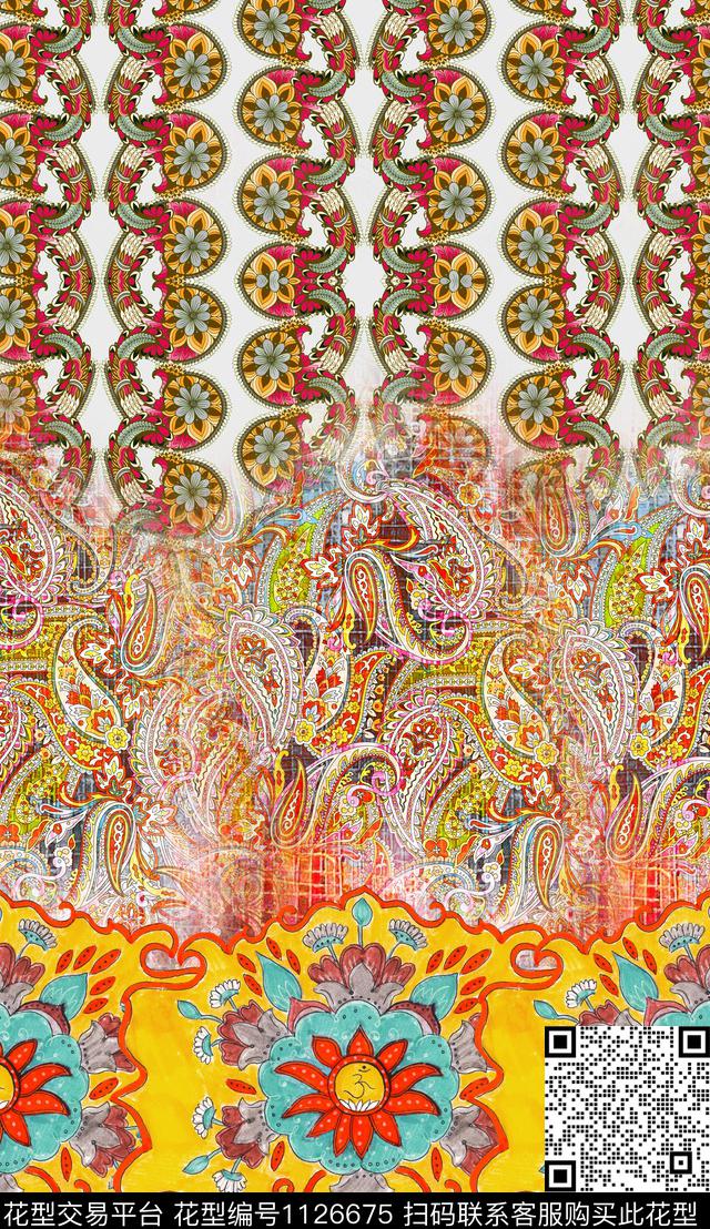 复古民族风深圳数码印花华亿平台下载（图片编号: 1126675） - 瓦栏（Walan）