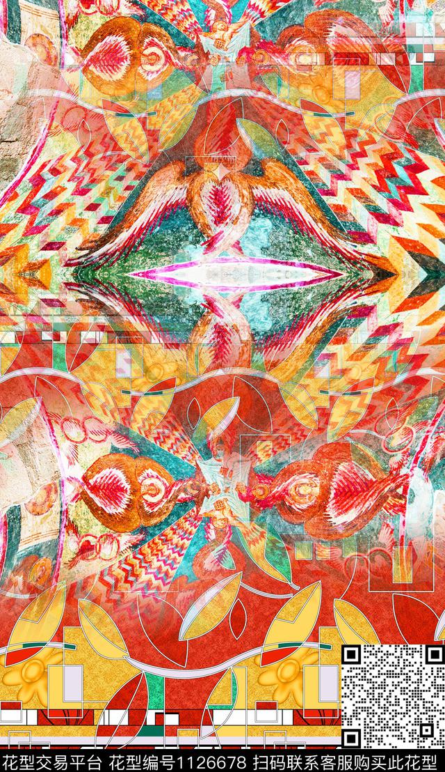 复古民族风深圳数码印花华亿平台下载（图片编号: 1126678） - 瓦栏（Walan）