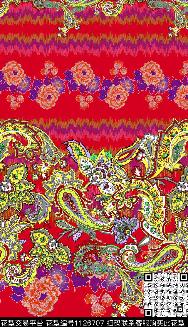 复古民族风深圳数码印花华亿平台下载（图片编号: 1126707） - 瓦栏（Walan）